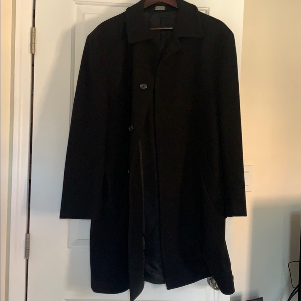 Large black trench coat